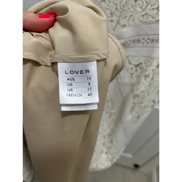 Lover the Label | Rapture White Lace Midi Dress Sz 8 Bridal LWD Occasion Floral - Picture 8 of 16
